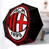 AC Milan, 1899 Automatic Opening and Closing, 8 Rib Structure Portable Umbrella, Suitable for Men and Women In All Seasons  Perfect Gift for