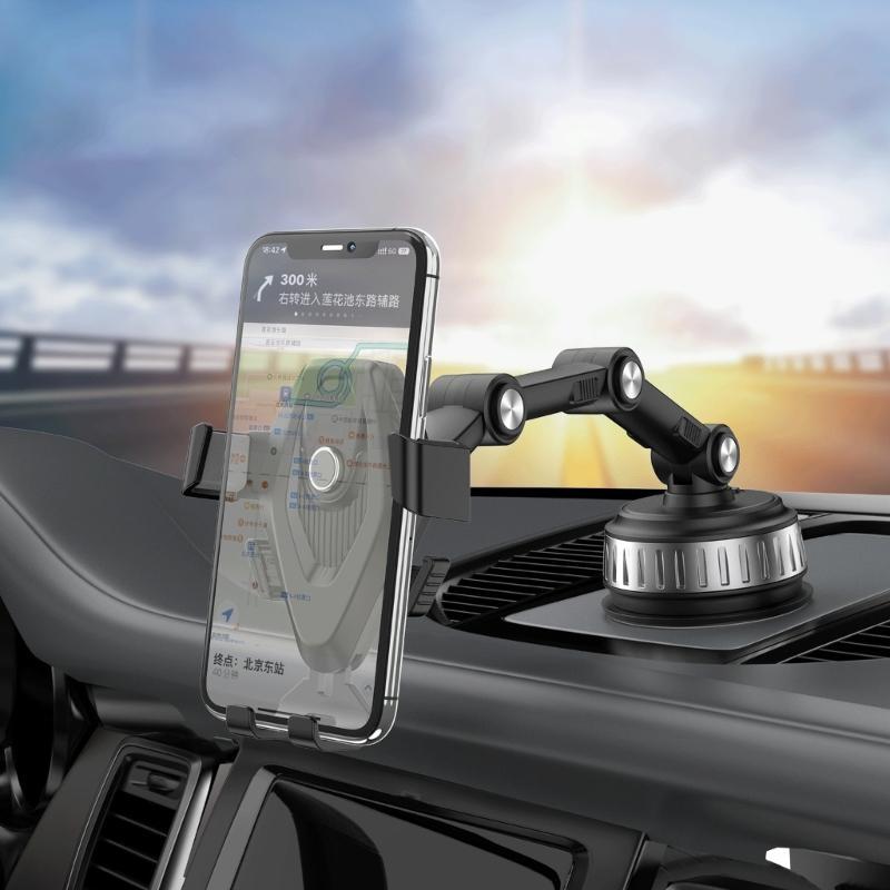 W89C Universal Phone Mount for Car Center Console Stack Super Adsorption Holder On-board Suck Support Clamp Bracket Hand-Free
