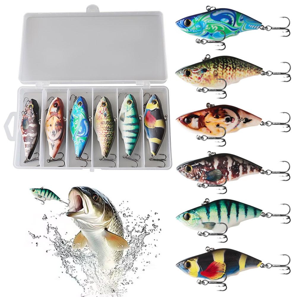 6pcs VIB Lures 7cm 17g Long Casting Sinking Wobbler Swimbait Artificial Bait for Saltwater Fishing