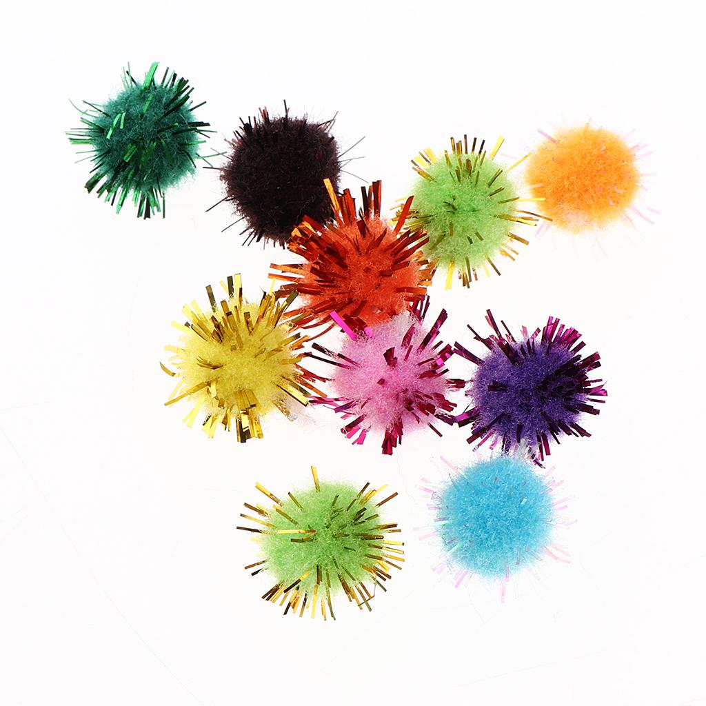 200/300 Pcs Glitter TINSEL BALLS s Cat Toys , Multicolor, as described