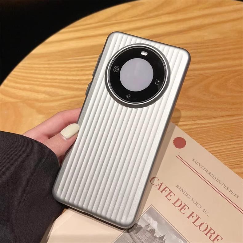 Corrugated Grating Pattern Is Suitable for Huawei Pura80Pro Mobile Phone Case Mate70Pro Skin Matte PC Hard Protective Case