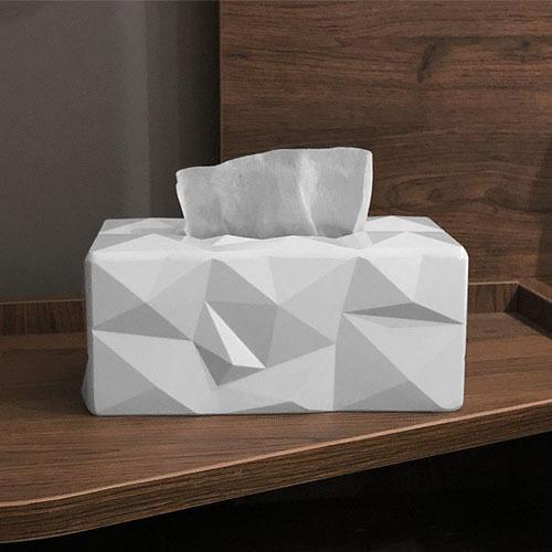 Diamond Shaped Tissue Box, Desktop Geometric Napkin Box, Detachable Tissue Box, Tissue Storage Container, Household Items