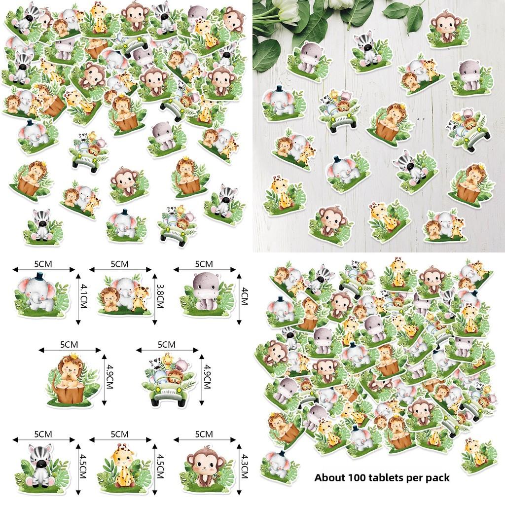Themed Jungle Animal Confetti Birthday Party And Event Decoration Throwing Props
