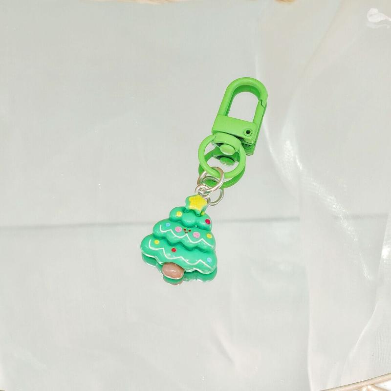 Cartoon Weihnachten Schlüsselanhänger Niedlich Harz Weihnachtsmann Weihnachtsbaum Anhänger Schlüsselring Taschenzubehör Feiertagsparty Weihnachtsgeschenk