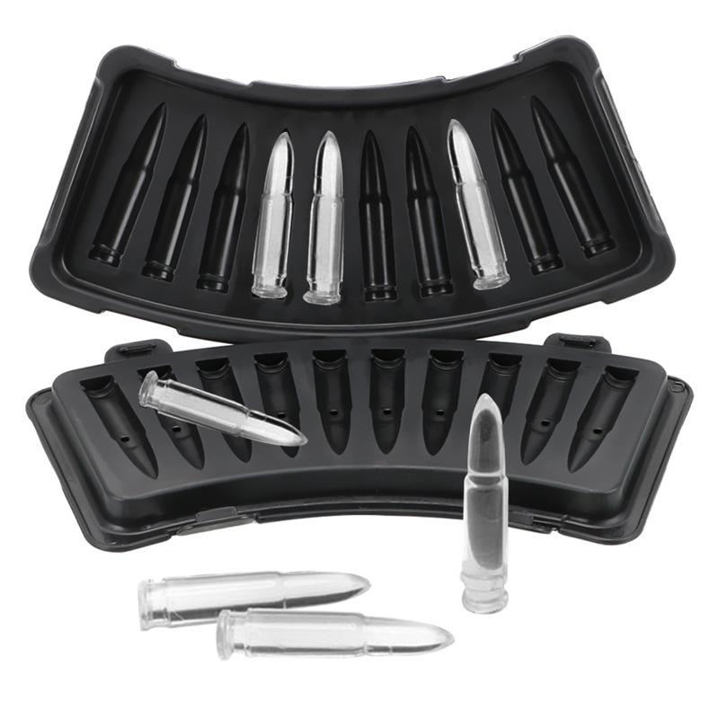 Home Gun Bullet Skull Ice Cube Maker DIY Bullet Ice Cube Tray Chocolate Mold Whiskey Wine Ice Cream Tool New Bar Accessories