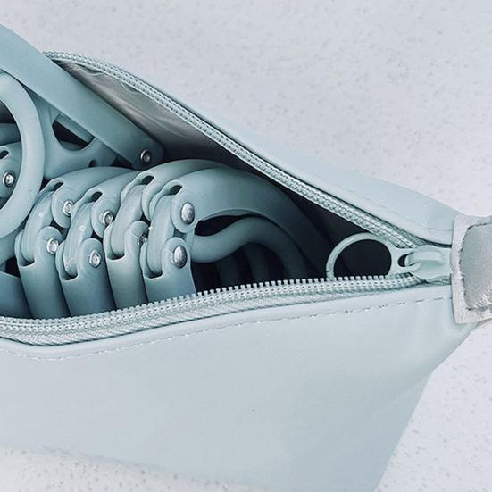 Folding Rack Storage with Hook Head Clothes Bag Closet Organization Accessory