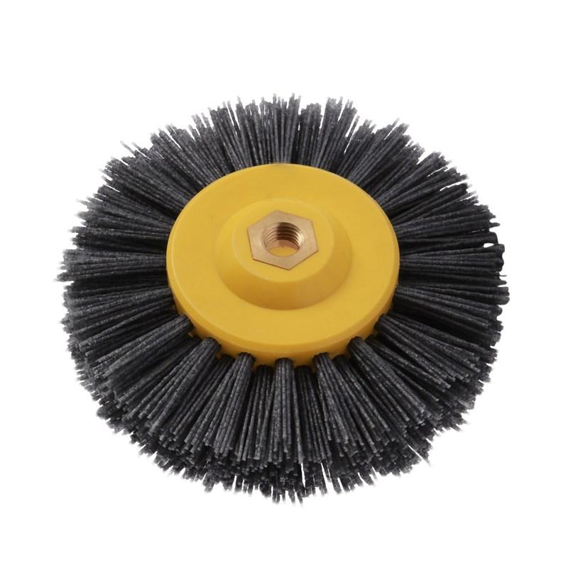 ABLP 1 piece 150x40mm x M14 P60Nylon Abrasive Wire Polishing Brush Wheel for Wood Furniture Stone Antiquing Grinding