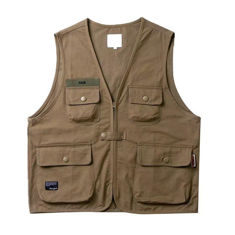 Trendy Multi-Pocket Unisex Vests with Logo for Casual, Dance, or Photography Wear