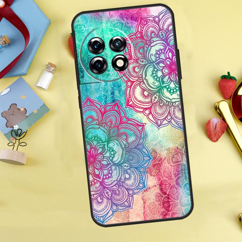 

Elegant Mandala Floral Design Case For OnePlus 15 13 12 11 10 9 13T 13R 12R 10R 10T 8T Nord 5 CE 4 3 2 Lite N20 N30 Cover OnePlus Nord CE4