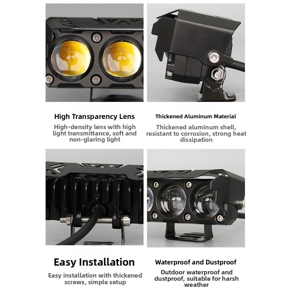 Super Bright Hi/Low Beam Fog Lamps Dual Color Driving Light  for Car Trucks SUV UTV
