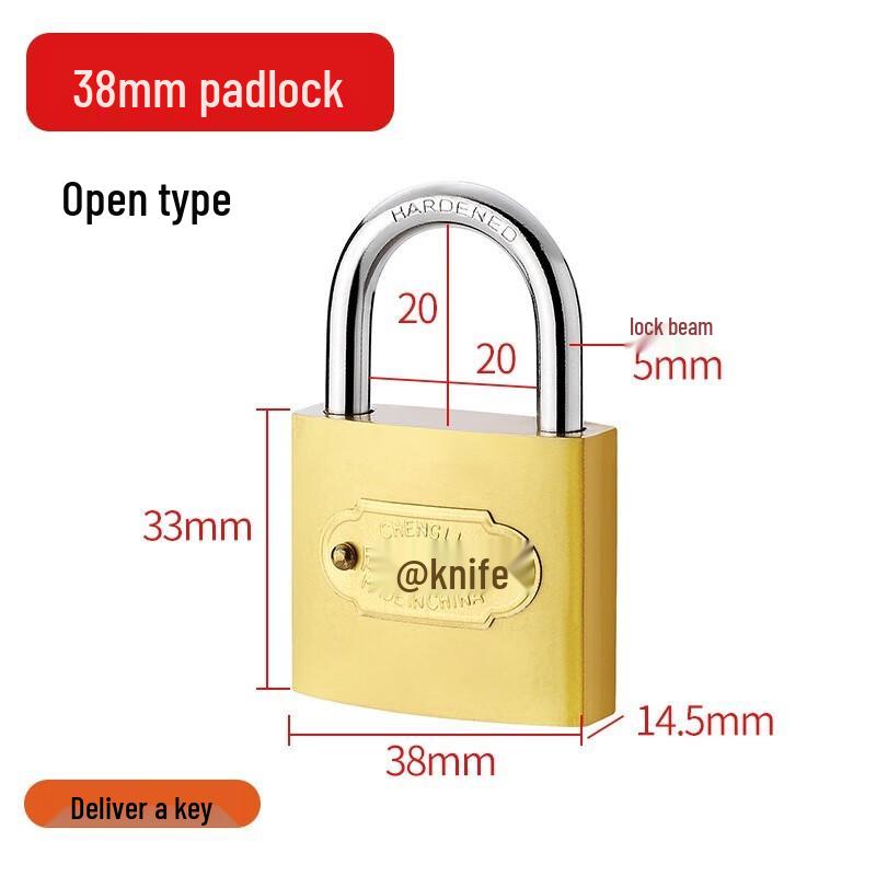 Mingling 38mm Brass Padlock