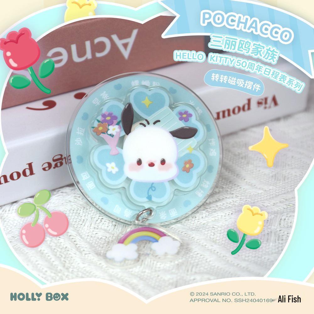 Семья Sanrio - Хелло Китти 50-летие Вращающийся Магнитный Орнамент Наклейка на Холодильник.