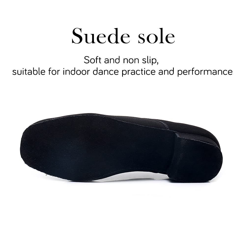 Modern Jazz Sneaker for Men Outdoor/indoor Ballroom Waltz Latin Salsa Dance Shoes Oxford Upper Adult Black for Low Heel