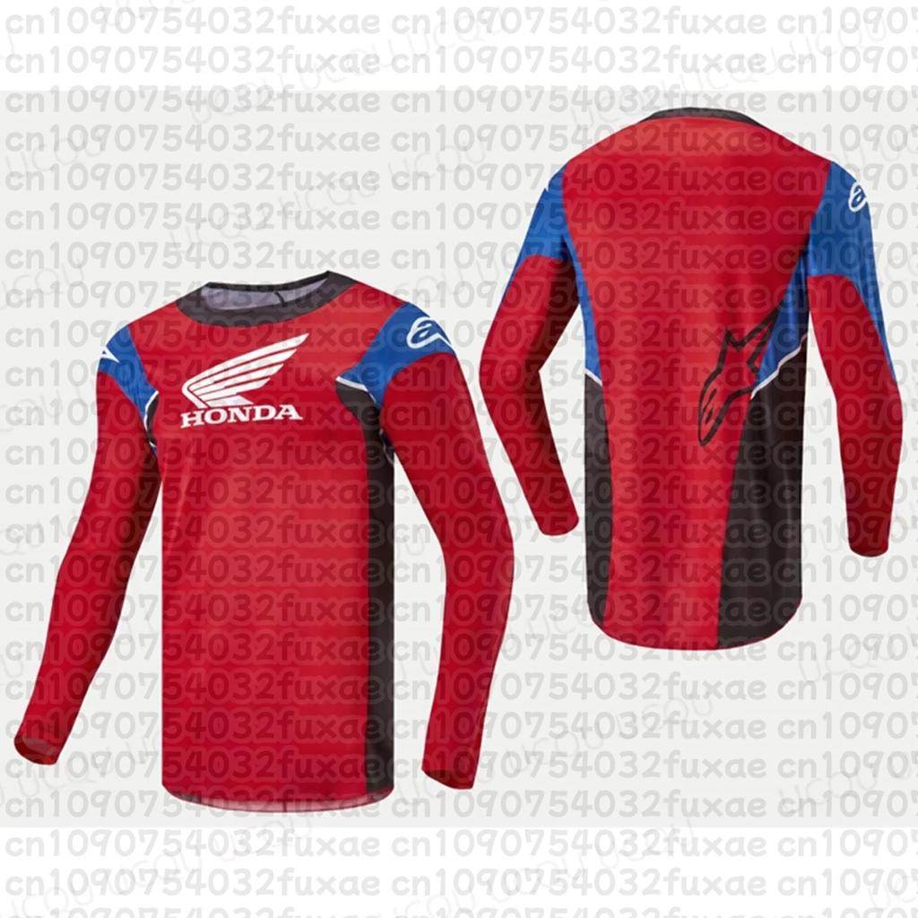 Honda 2026 Summer New Off-Road Motorcycle Riding T-Shirt Breathable Sportswear Men and Women Riding Clothes RA4