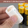 Efficient LR6 AA To LR14 C Size Power Cell Adapter Sleeve Case for Seamlessly Battery Transition Holder
