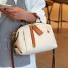 Bag women's new trendy fashion leather Boston pillow bag women's crossbody first layer cowhide niche handbag