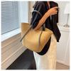 Women's Large Capacity Straw Woven Shoulder Tote Bag - Summer 2025 New Style