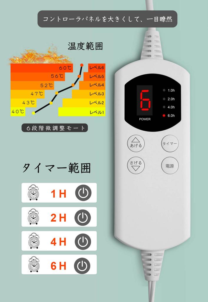 [Amazon.co.jp Exclusive] Mini Electric Hot Mat, Single-Person, with Timer Function, Overheat Prevention, Electric Blanket, Floor Mat, Work from Home,