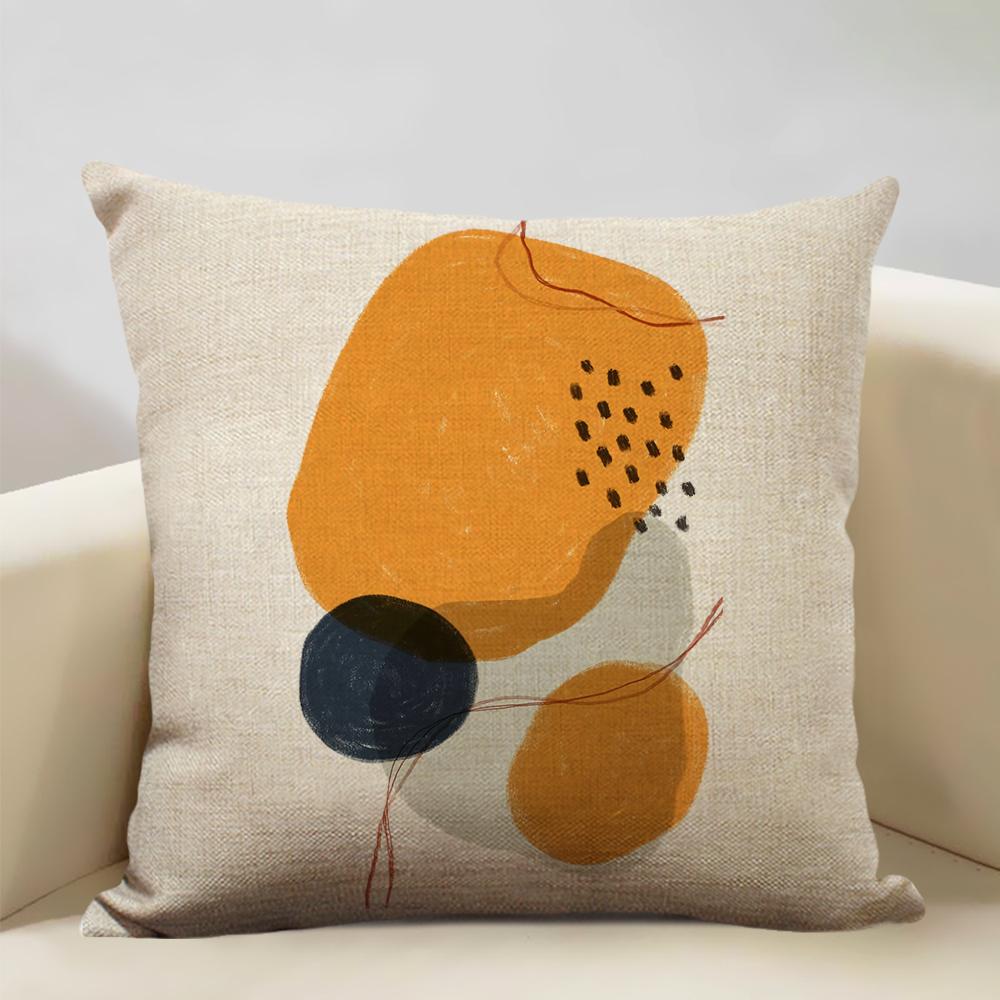 Geometric Abstract Lines Constitute The Perfect Pattern Art Decoration Cushion Cover Bedroom Sofa Office Pillow 45x45cm Linen