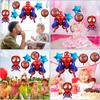 6pcs Ballons Spiderman Dessin Animé Décorations de Fête d'Anniversaire Ballon Spiderman 3D