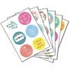 6 Sheets Round Mothers Day Stickers Self Adhesive Festival Stickers Dessert Cake Baking Sealing Sticker Gift Tag Sticker