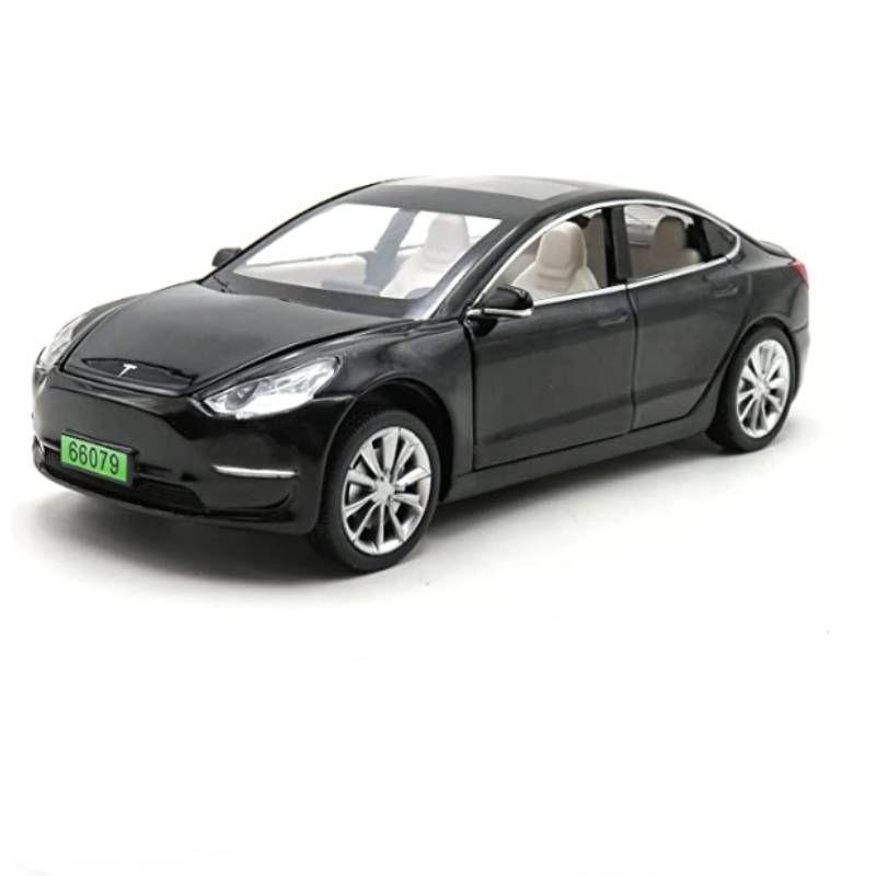 

Преміальна іграшкова машинка Tesla Model 3 зі сплаву під тиском, з реалістичними звуками та світлом чорний