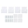 4PCS Adhesive Shower Rod Holder Acrylic Cartoon Style Wall Mount Shower Curtain Rod Bracket for Bathroom Room Divider