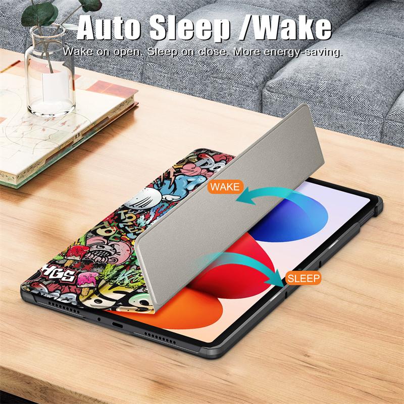 For Xiaomi Poco Pad M1 12.1 Inch 2025 Case Cover Tri-Fold PU Leather Stand Magnetic Tablet Shell Funda For Poco Pad M1 Case Smart Cover