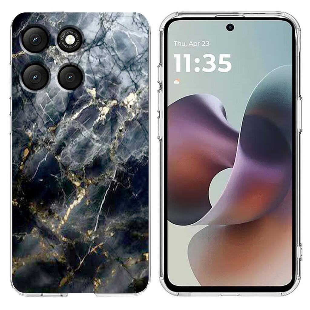 Pro Motorola Moto G56 5G Pouzdro Mramorový Vzor Potisk Měkký TPU Kryt na Telefon