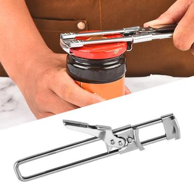 Flaschenöffner für schwache Hände, griffiger Deckelöffner, verstellbarer Edelstahl-Glasöffner, ergonomisch