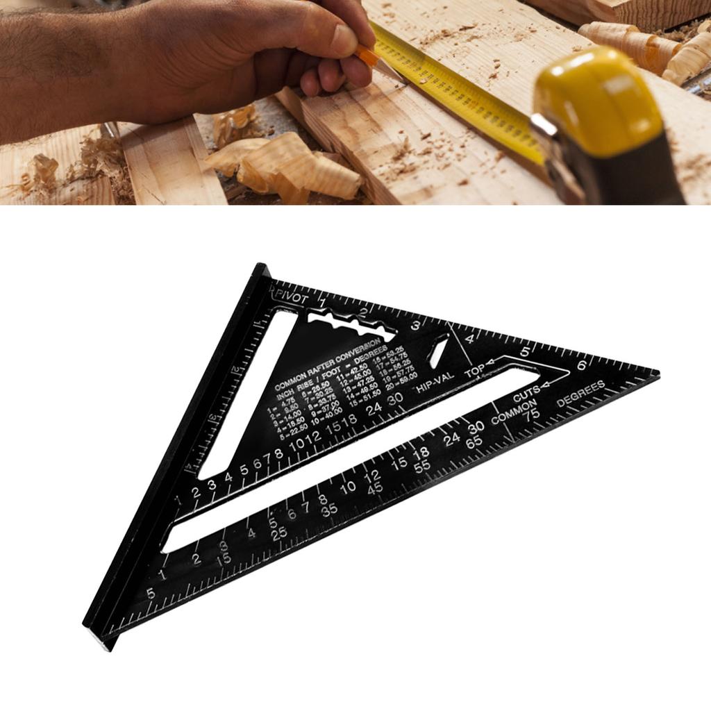Carpentry   Ruler Aluminum Alloy with   and   Scales   Ruler Protractor for Engineer Carpenter