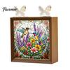 Romantic Warm Light Decor DIY Acrylic Puzzles Night Light, Hand-Assembled Jigsaw Lamp with Butterfly Decor, Atmosphere for Room Creative Handmade LED