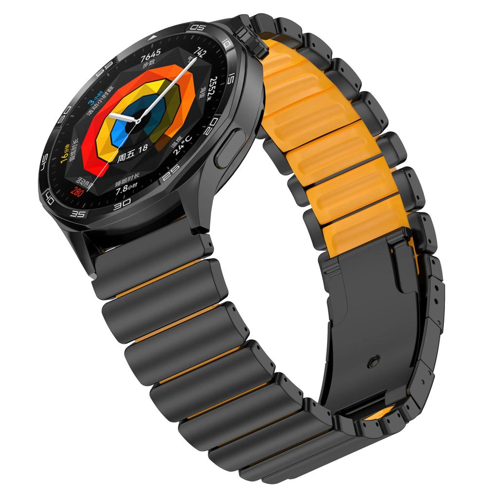 22mm Titanium Metal Band for Huawei Watch GT6Pro GT6 GT5/4 46mm Ultimate Luxury Rubber Strap For Amazfit Watch Balance Active 2