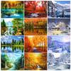 Pieno quadrato/rotondo pittura diamante 5D paesaggio cascata immagine mosaico punto croce decorazione fai da te regalo primavera autunno inverno