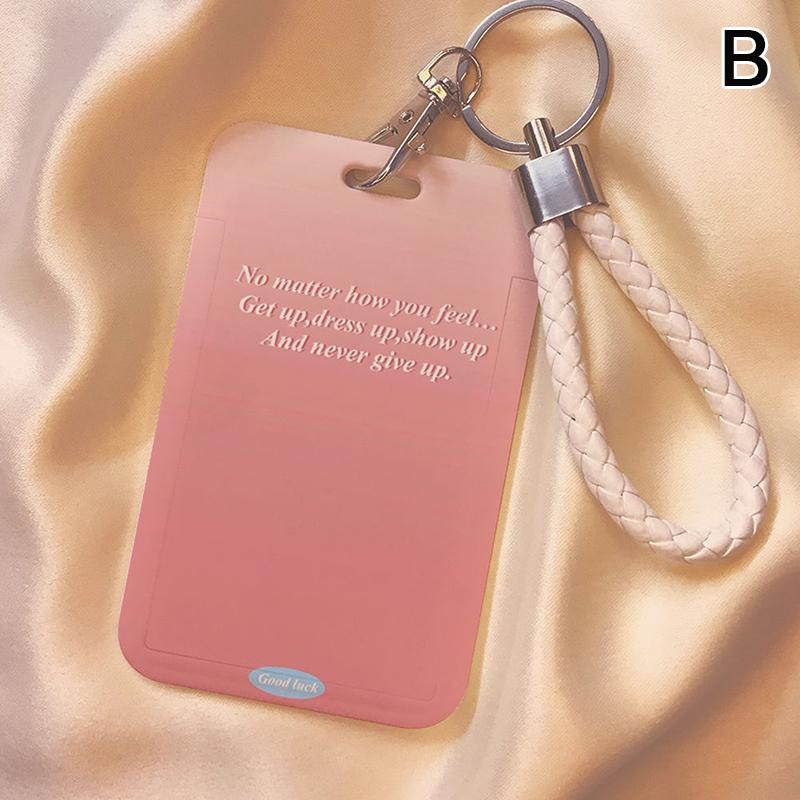 1Pc Women Men Business Card Holder Cartoon Cute Credit Card Holders With Keyring Bank Id Holders Badge Child Bus Card Cover Case