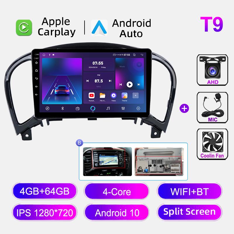 4G WIFI Car Radio Android 12 For Nissan Juke YF15 2010-2014 Multimedia Video Player BT Carplay GPS Navigation Head Unit No DVD