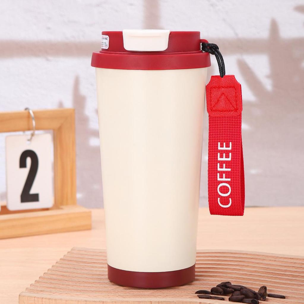 Isolerad Kaffemugg i Rostfritt Stål, Lily, för Resa: Sommarträdgårdsutgåva