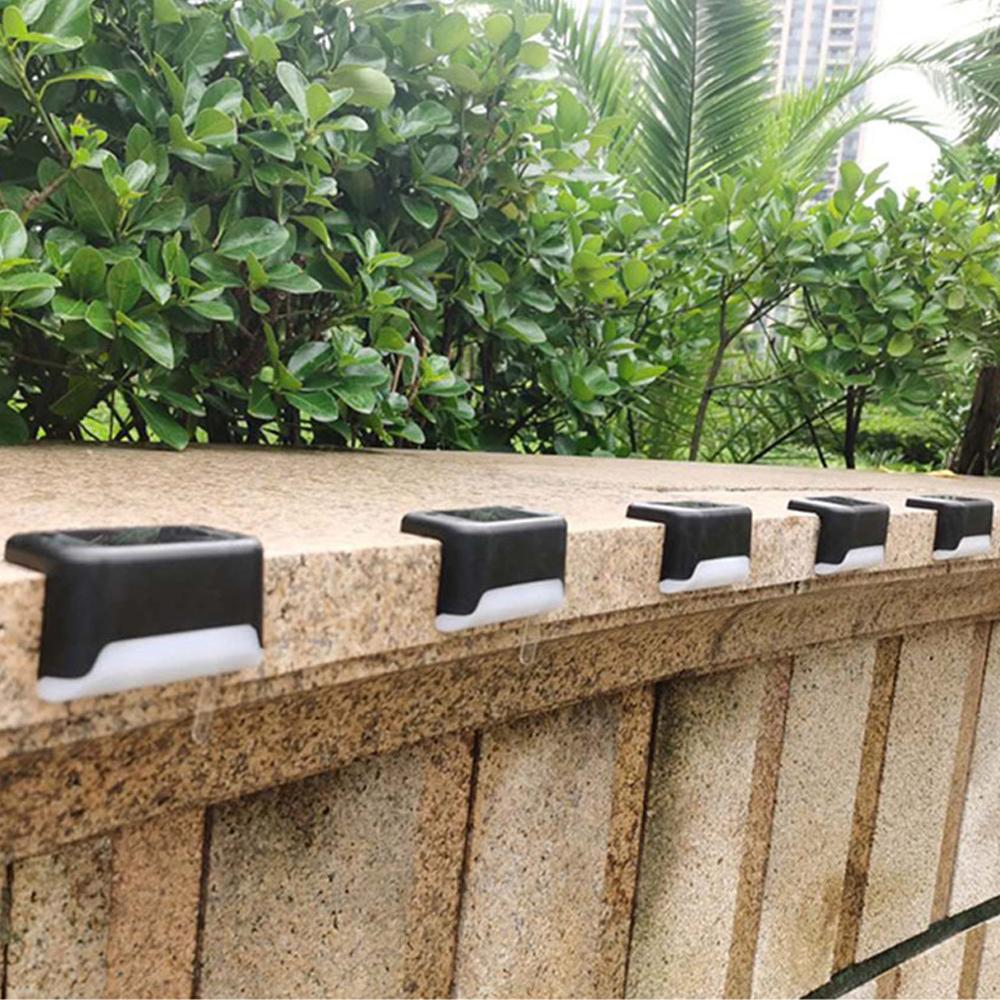 1-16Pcs Solar LED Light Outdoor IP65 Waterproof Solar Tread Light Path Stairs Garden Lights Fence Wall Lights Patio Step Decor