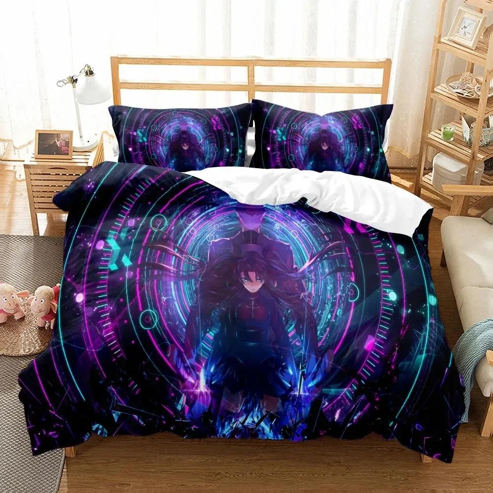 Miku Sakura Comics Girl Duvet Cover Set Eu Single Double King Us Twin Full Queen King Green Lantern Bed Linen Set Customizable