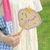Cartoon Handmade Weaving Fan Bear Butterfly Dog Pumpkin Shell Mango Shape Woven Hand Fan Summer Handheld Cooling Fan Decoration