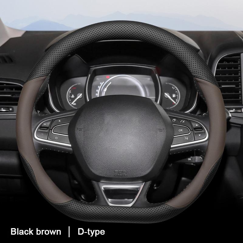 

Car Auto Steering Wheel Cover Wrap For Renault Koleos Kadjar K-ZE Captur Braid On Steering-wheel Holder Protector
