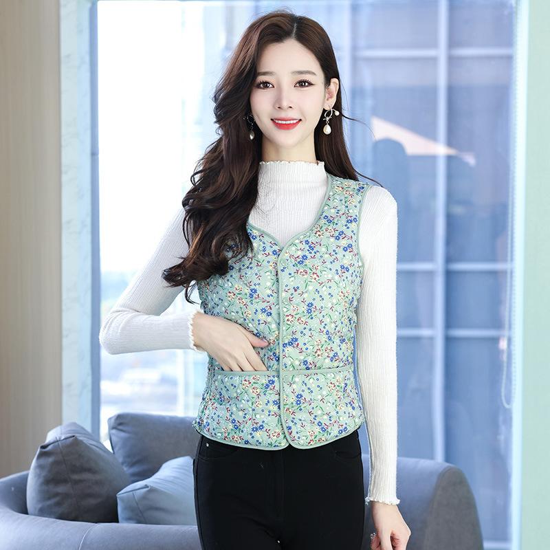 Zima nowa moda podszewka luźna dopasowana puchowa bawełniana odzież kamizelka damska pogrubiona bawełniana kurtka modna