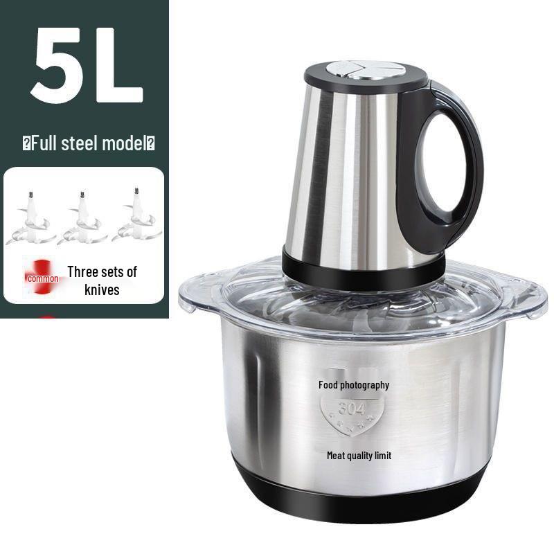 Electric Meat Grinder & Food Processor: Dough Mixer, Chili Grinder, Dumpling Filling & Blender. Light & Compact Design.