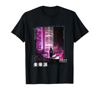 Japanese Retro Cyberpunk Aesthetics Expressed In Asian Cyberpunk Style T-shirt