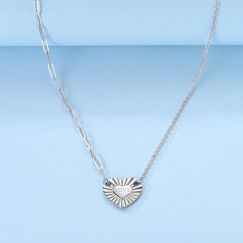 Angel's Wings Feather Necklace 925 Silver Original Blue Eyes Long Chain Link For Mom Women Wedding Party Jewelry Gift