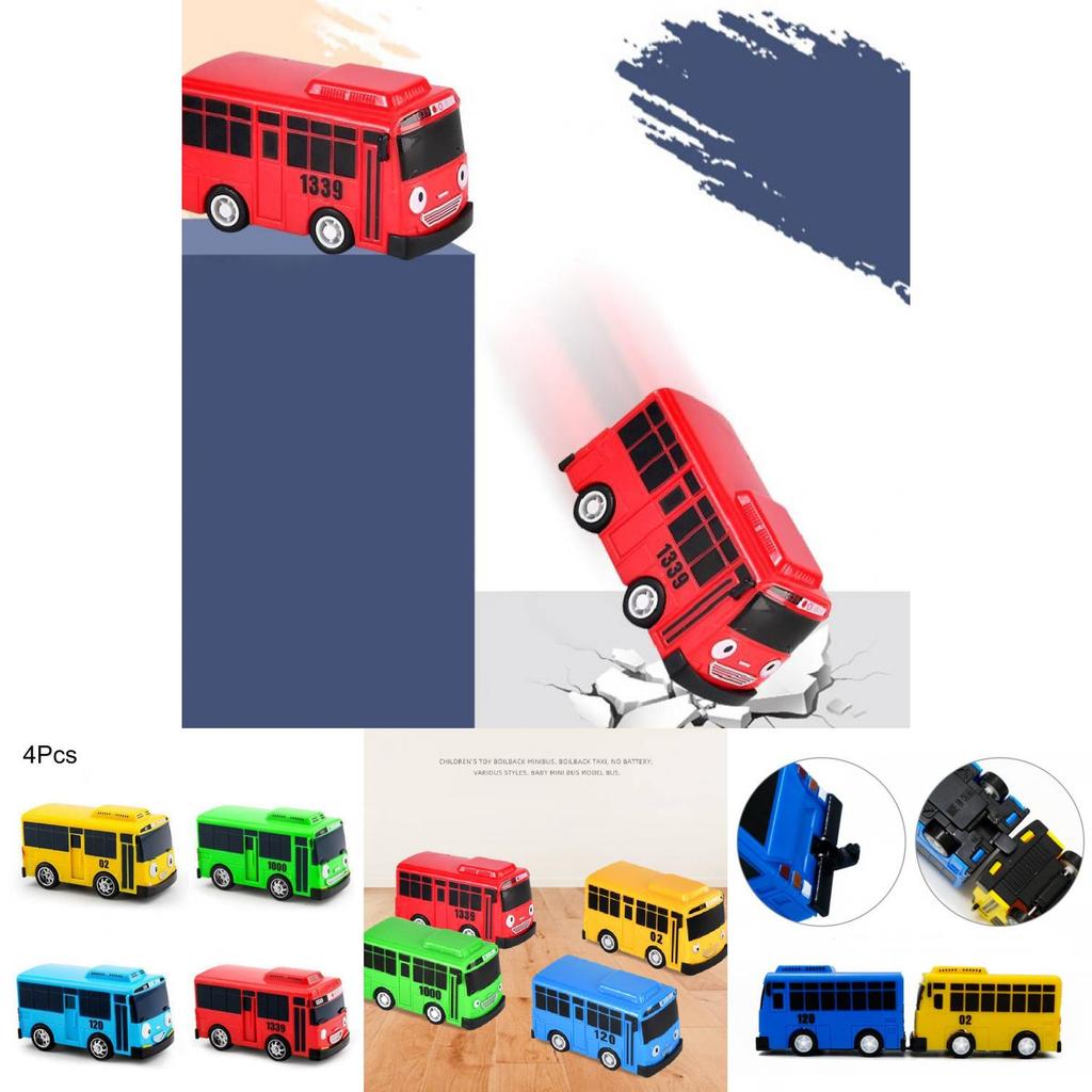 High-quality Mini Bus In Nine Colors With Working Doors Educational Toy Set