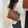 2025 Woven Pattern Spring New Fashion Retro Casual Texture Large Capacity Shoulder Crossbody Tote Women's Bag