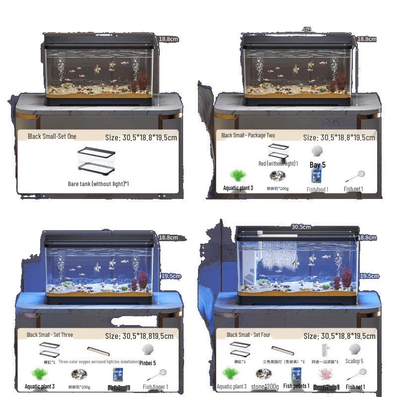 Transparent Plastic Goldfish Aquarium: Eco-Friendly Small/Medium Fish Tank for Living Room or Balcony Landscaping