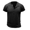 Men's Bamboo Cotton Henley T-Shirt - Short-Sleeve Outdoor European and American Style