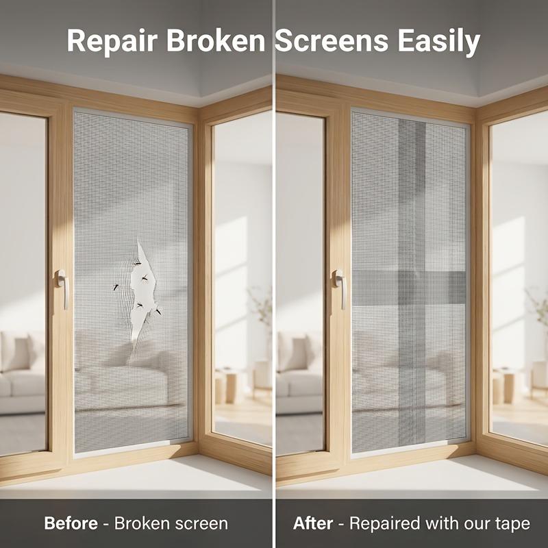 Fenstergitter Reparaturtape Selbstklebendes Netz Bodenablauf Haarfänger Aufkleber Anti-Mückennetz Reparaturflicken Rolle